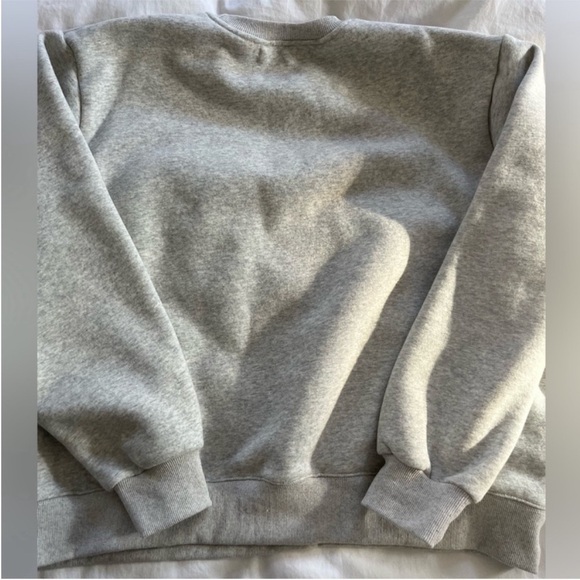 Parke Varsity Crewneck Sweater in Classic Gray + Navy Size L/XL - Picture 5 of 6